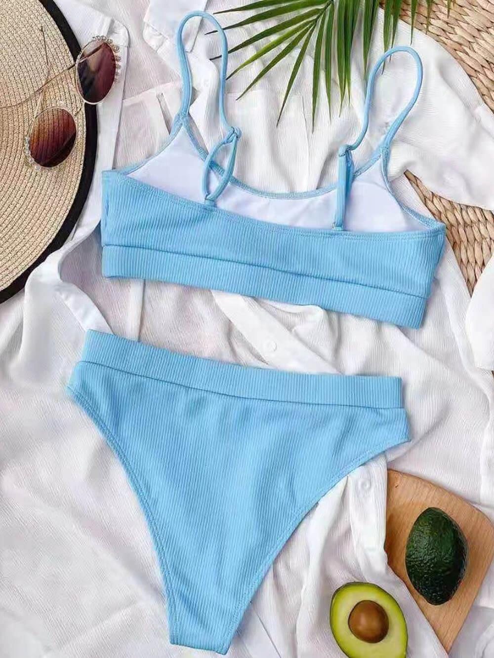 Şık U Yakalı Kolsuz Bikini