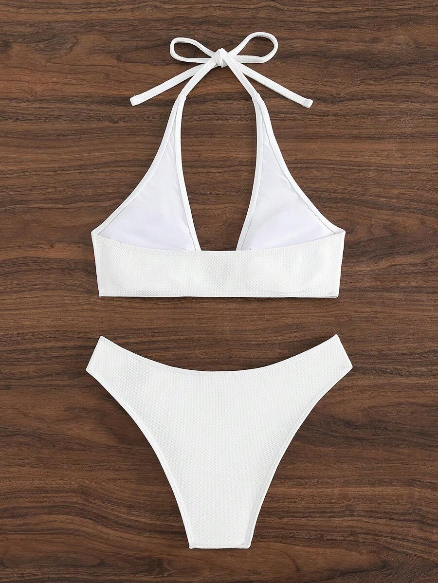 Halka Detaylı Sade Bikini Takımı