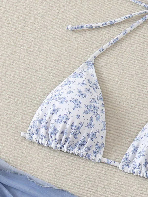 Çiçek Desenli Bikini Takım
