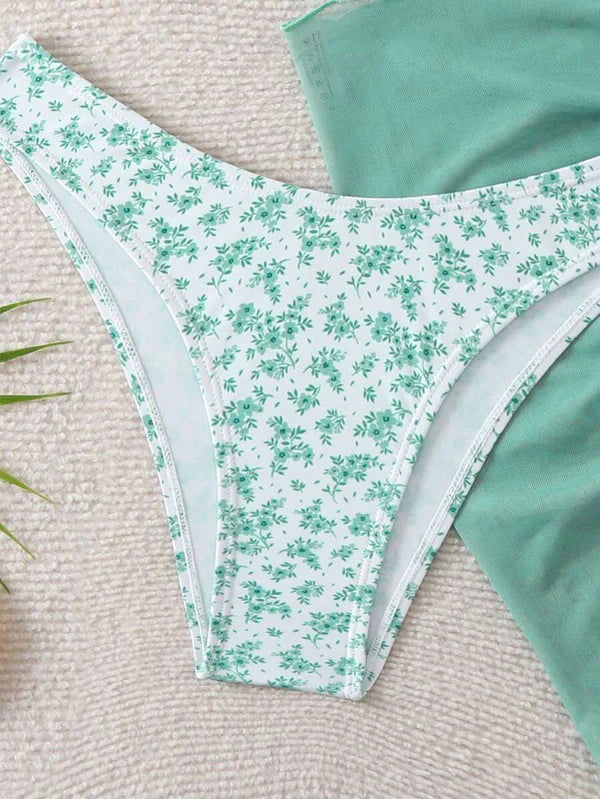 Çiçek Desenli Bikini Takım