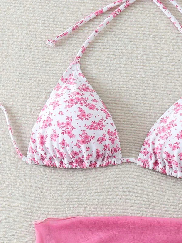 Çiçek Desenli Bikini Takım