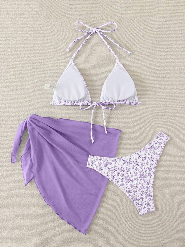Çiçek Desenli Bikini Takım