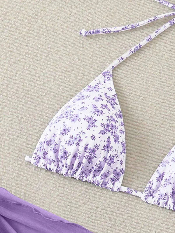 Çiçek Desenli Bikini Takım