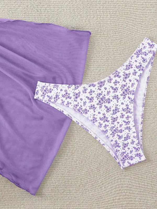 Çiçek Desenli Bikini Takım