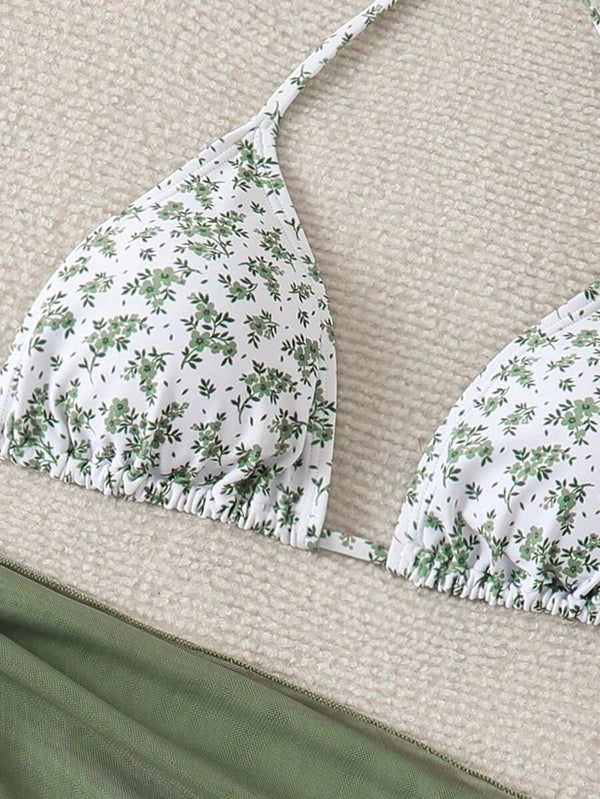 Çiçek Desenli Bikini Takım