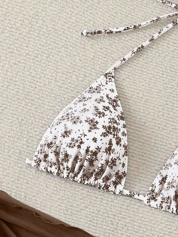 Çiçek Desenli Bikini Takım