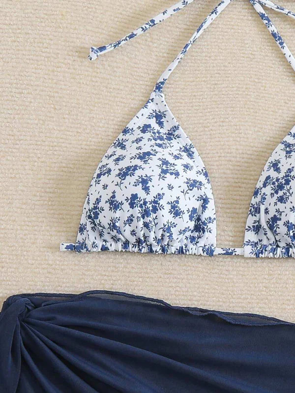 Çiçek Desenli Bikini Takım