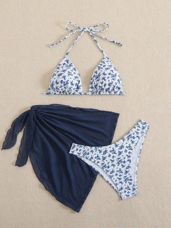 Çiçek Desenli Bikini Takım