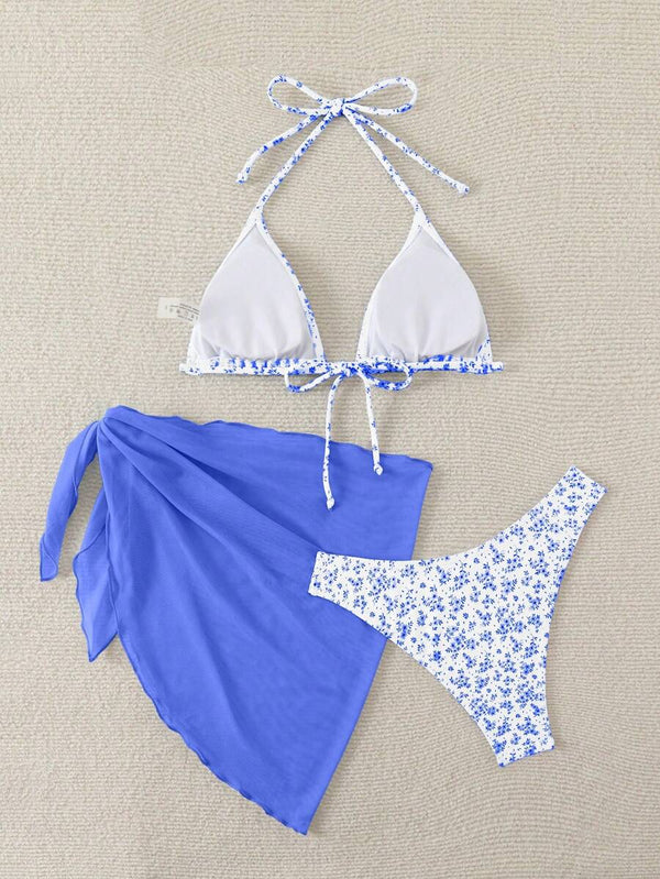 Çiçek Desenli Bikini Takım