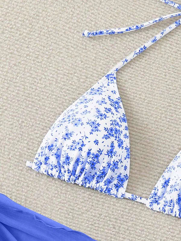 Çiçek Desenli Bikini Takım