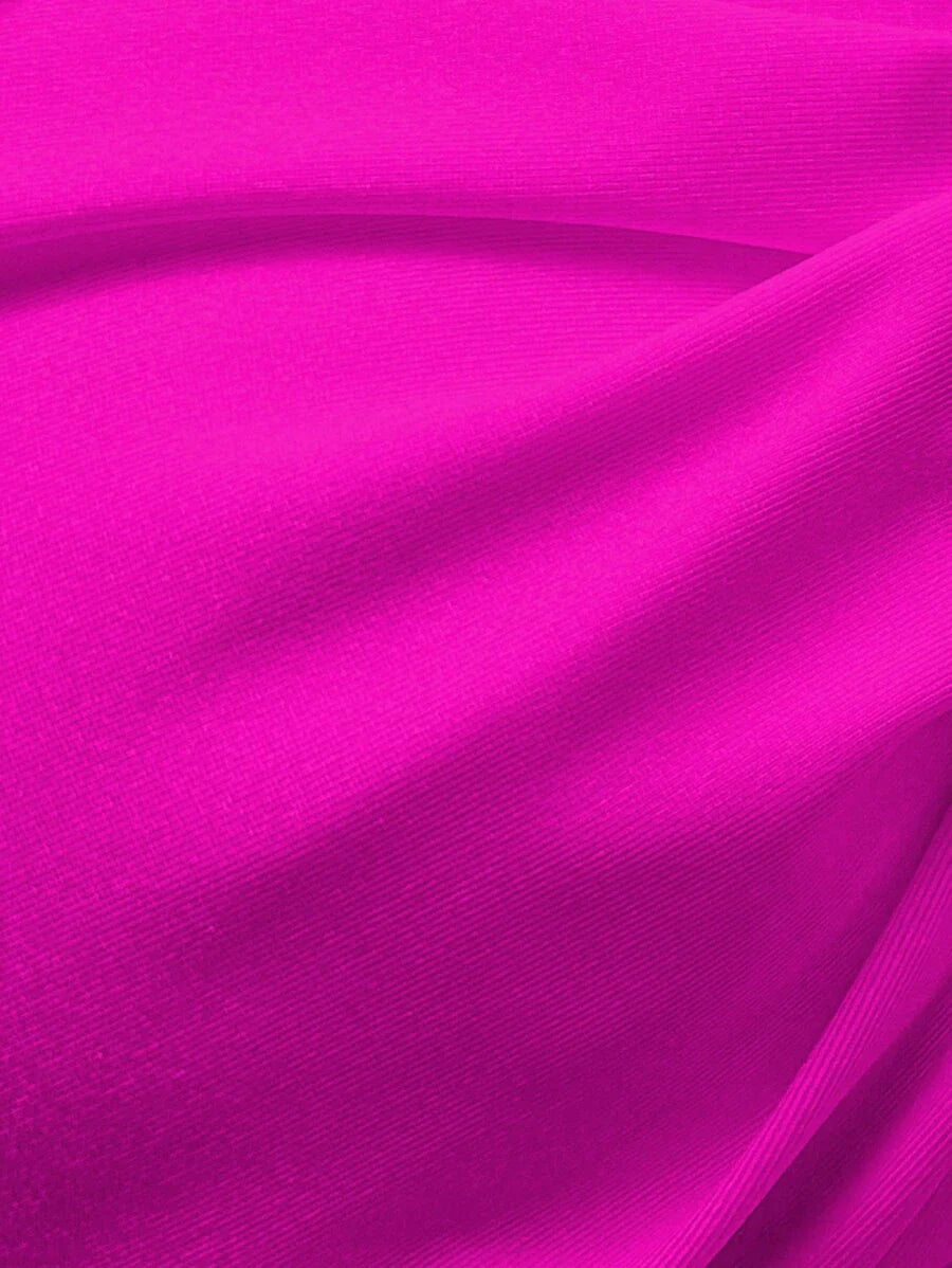Pembe Straplez Bağcıklı Metal Detaylı Bikini Takımı