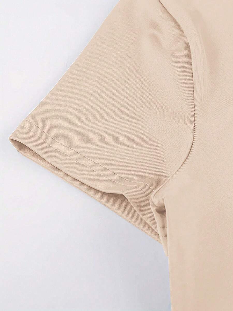 Düz Renk Crop Tişört