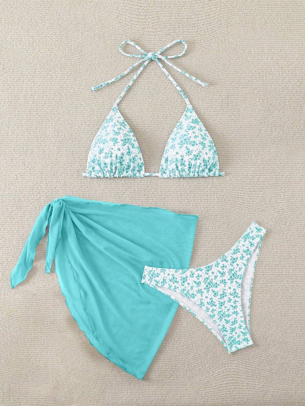 Çiçek Desenli Bikini Takım