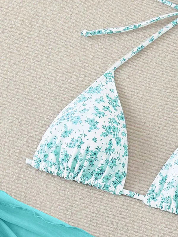 Çiçek Desenli Bikini Takım
