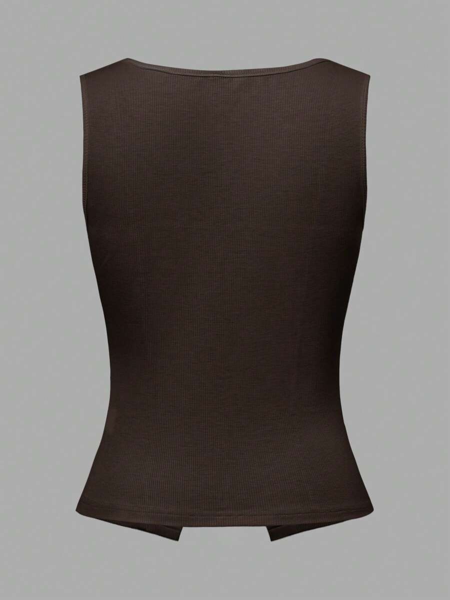 Kare Yaka Örgü Crop