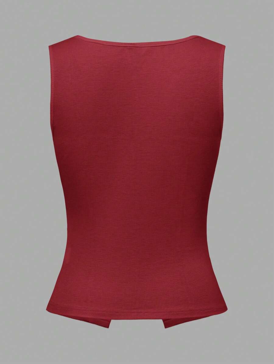 Kare Yaka Örgü Crop