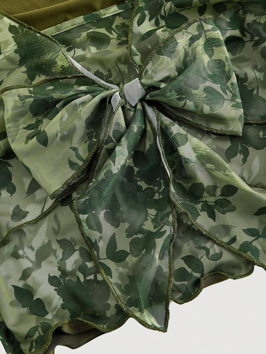 Bağcık Detaylı Romantik Crop