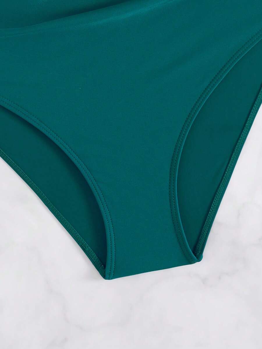 Askılı Yüksek Bel Balenli Bikini Takımı