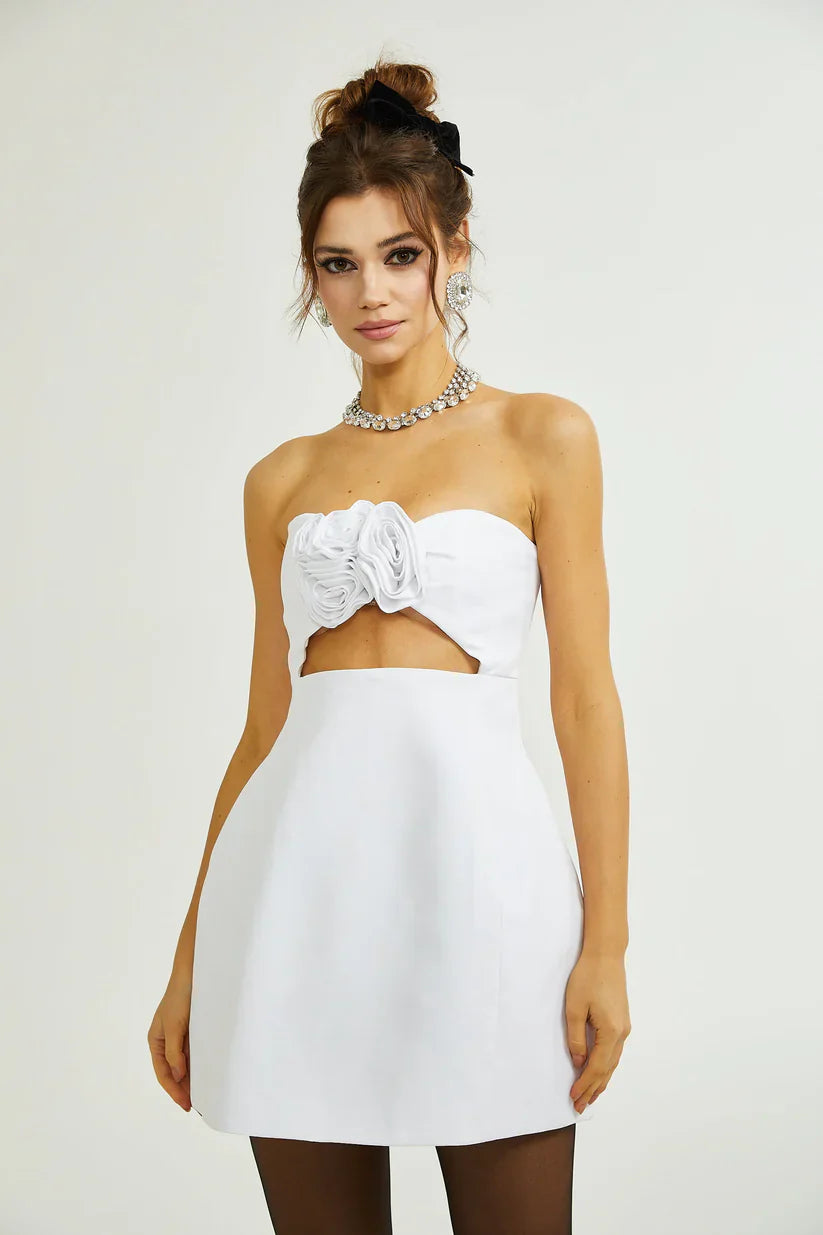 Heidi Çiçekli Mini Elbise