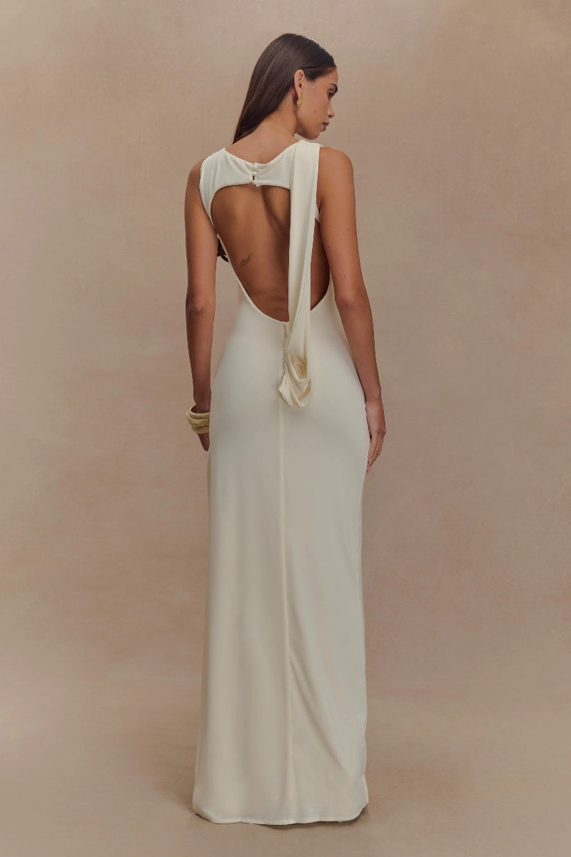 Slinky Drape Maxi Elbise