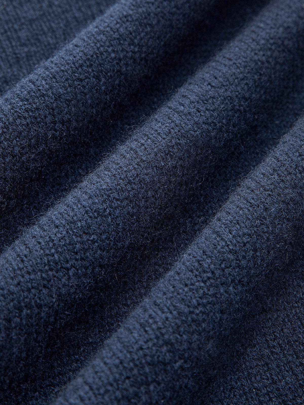 Denim Yaka Ve Manşet Detaylı Lacivert Triko Kazak
