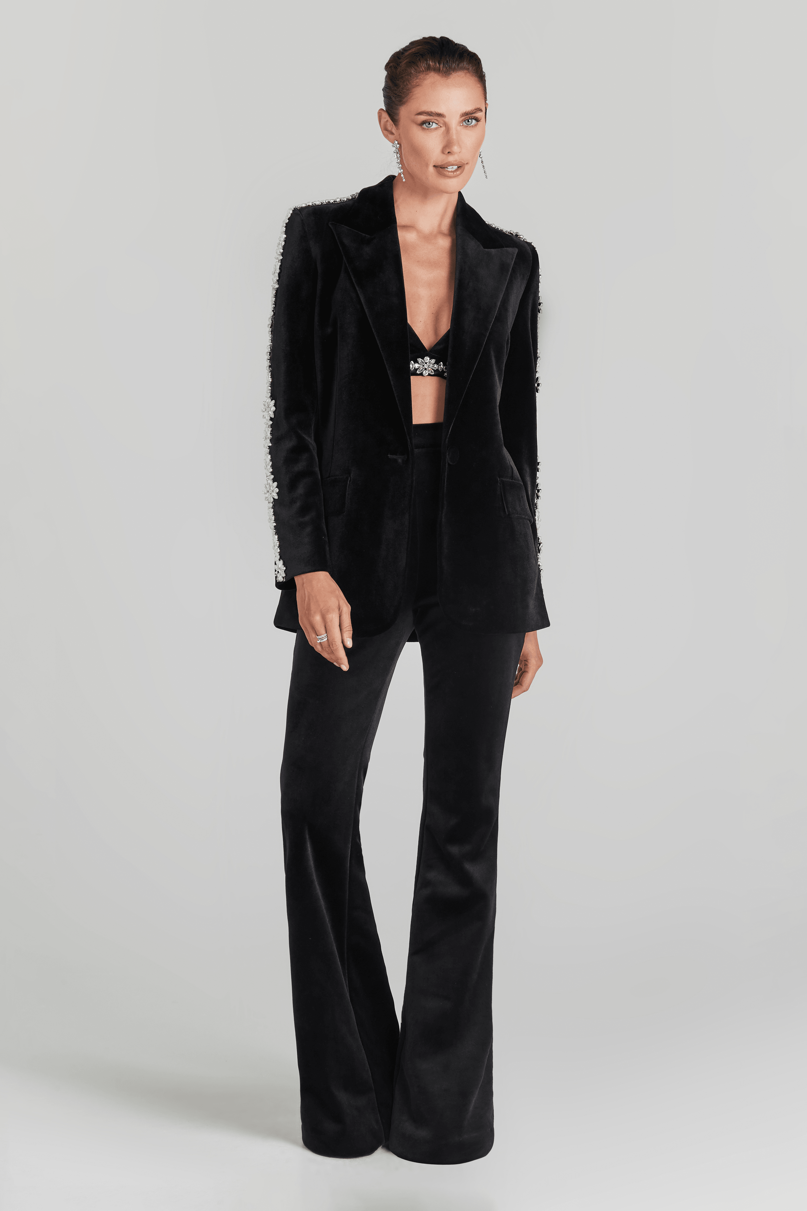 Lumina Velvet Blazer Ceket