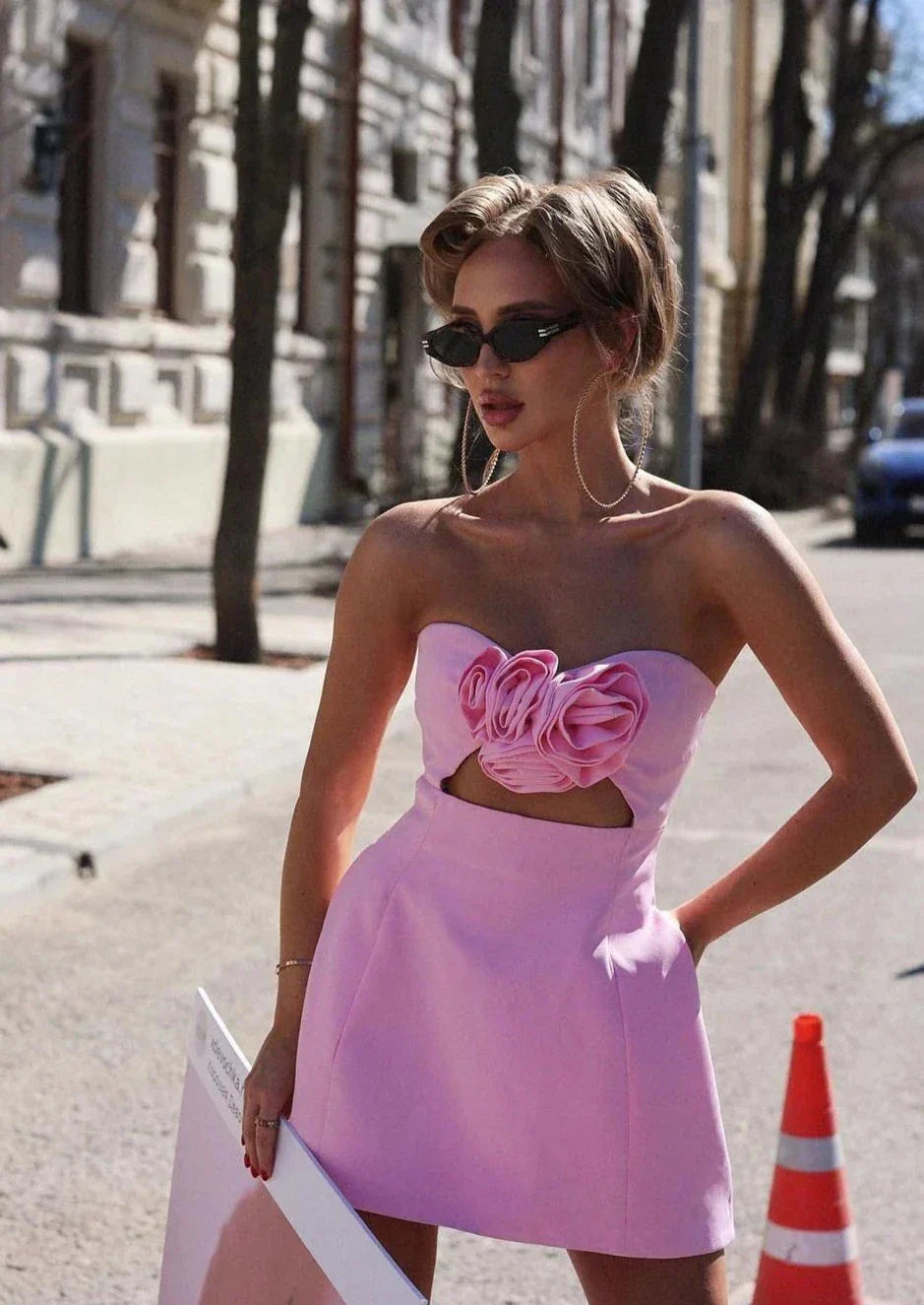Heidi Çiçekli Mini Elbise