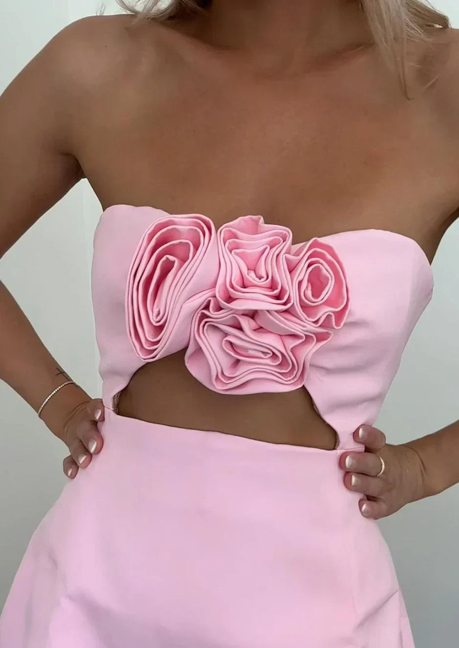 Heidi Çiçekli Mini Elbise