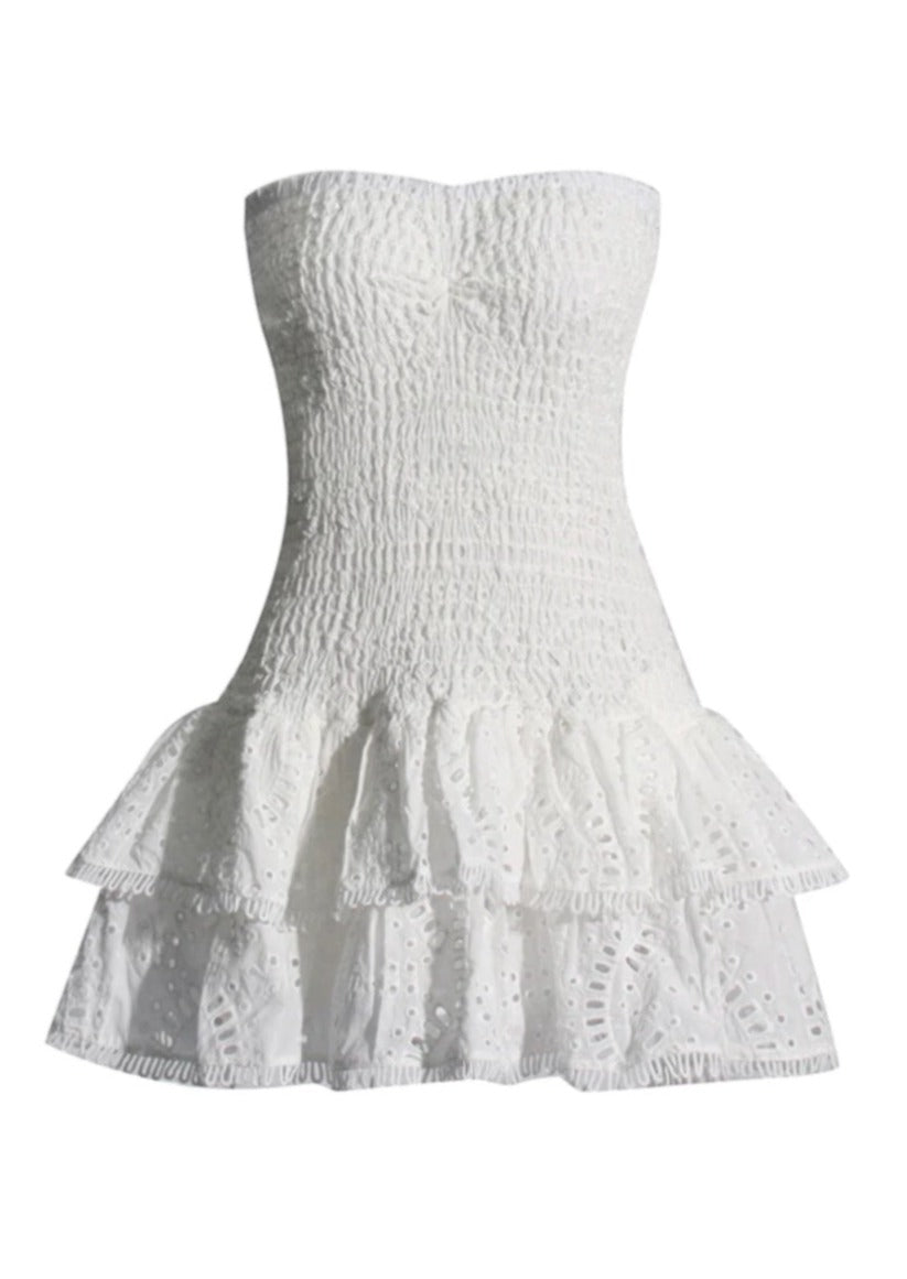 Victoria Straplez Mini Elbise