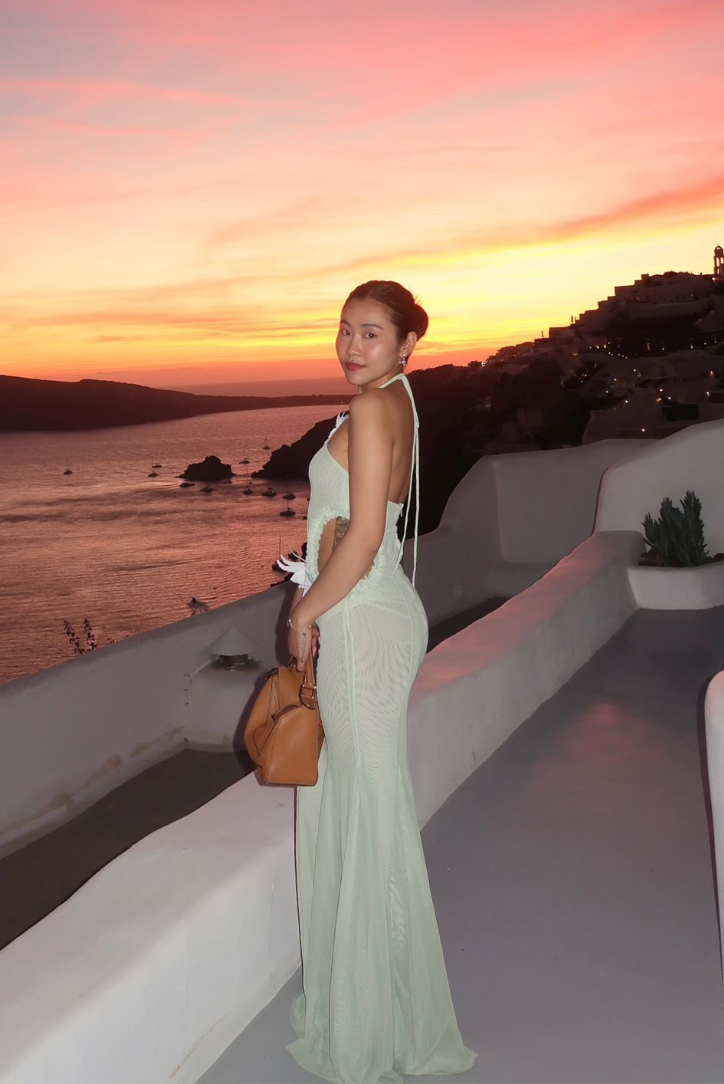Francesca Deniz Kızı Kesim Uzun Elbise