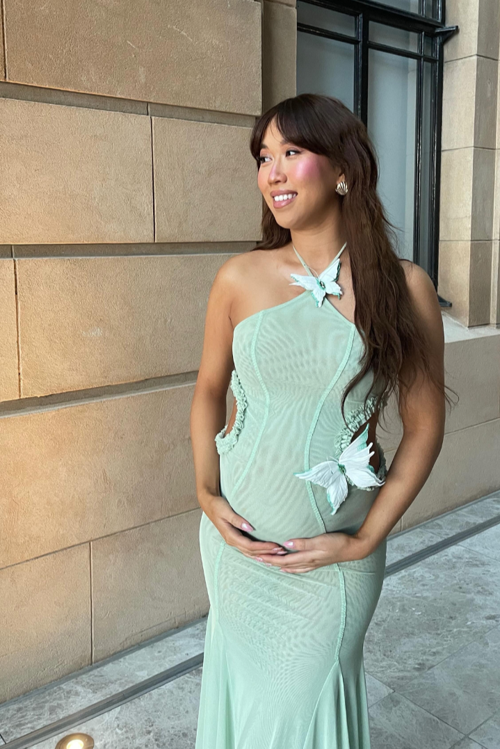 Francesca Deniz Kızı Kesim Uzun Elbise
