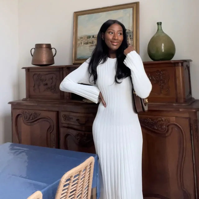 Maxi Örme Uzun Maksi Elbise