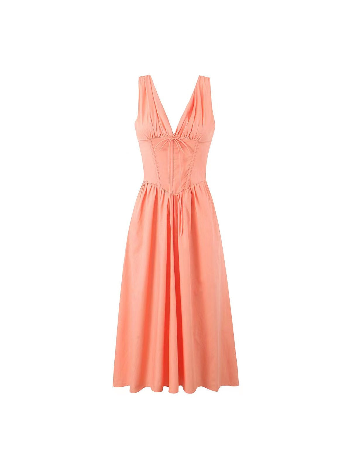 Ariana V Yaka Korseli Flare Midi Elbise
