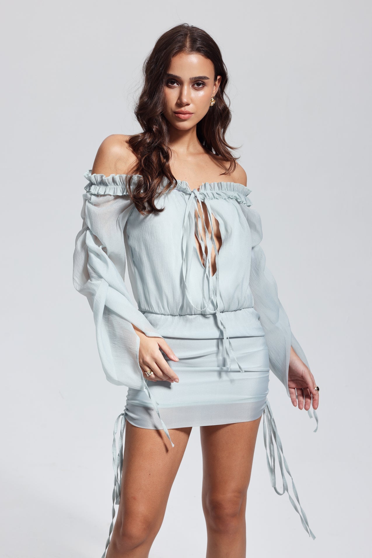 princess polly baby blue dress Backless Tight Short Lace Homecoming Dress K787 Red / 00 main image 0