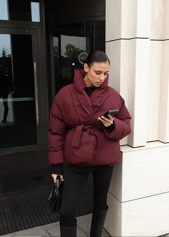 Luxura Kapitone Kuşaklı Puffer Mont