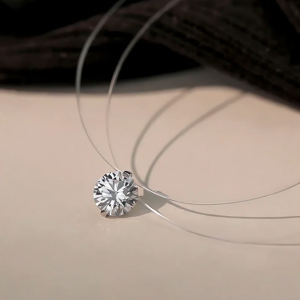 925 ayar Moissanite Denizkızı Gözyaşı Kolye