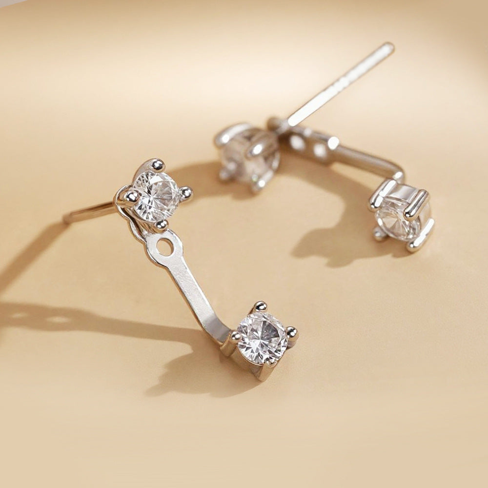 925 ayar Çift  moissanite zarif  küpe