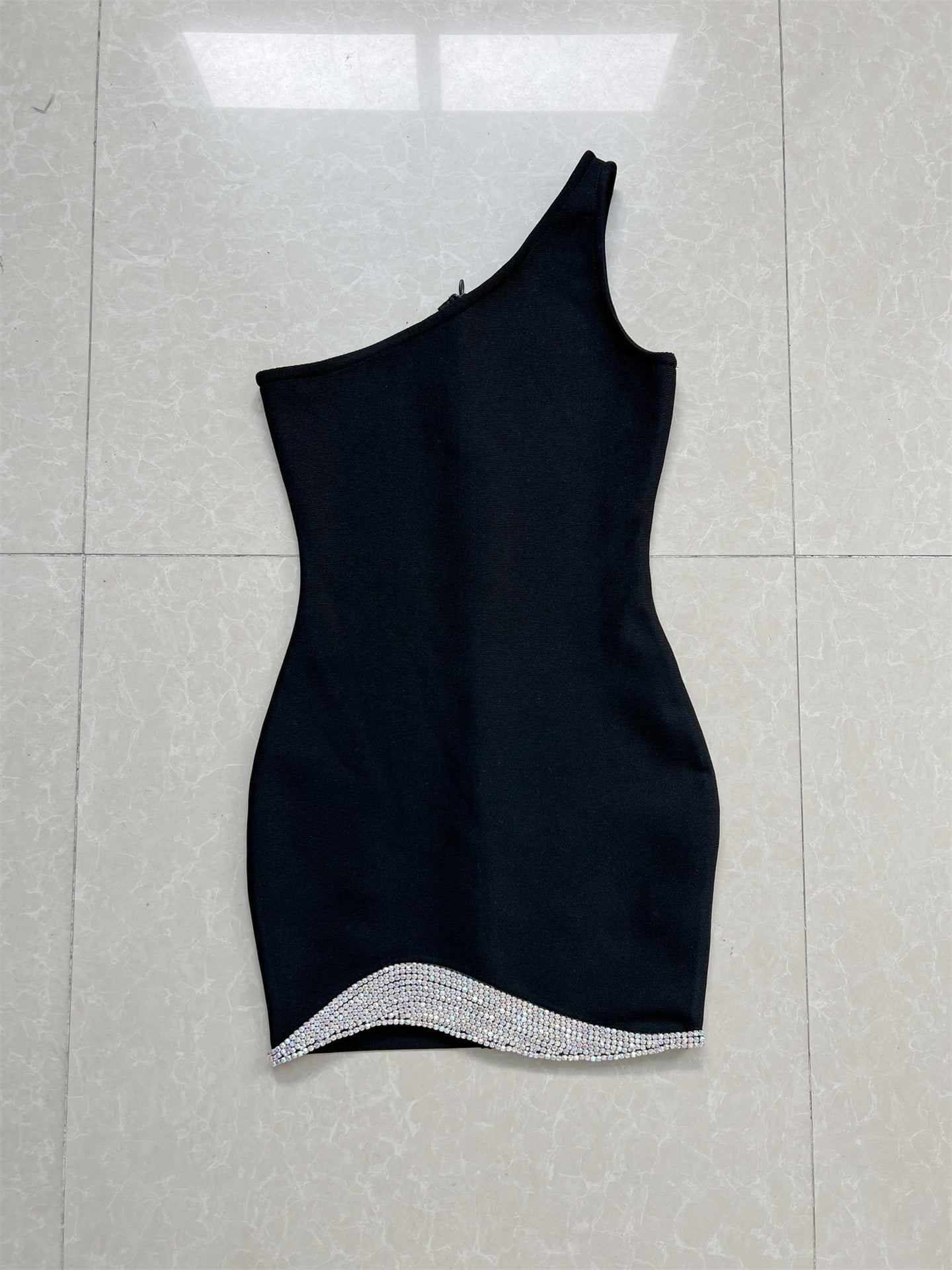 Alisora Siyah Night Zoom Taş Detaylı Mini Elbise
