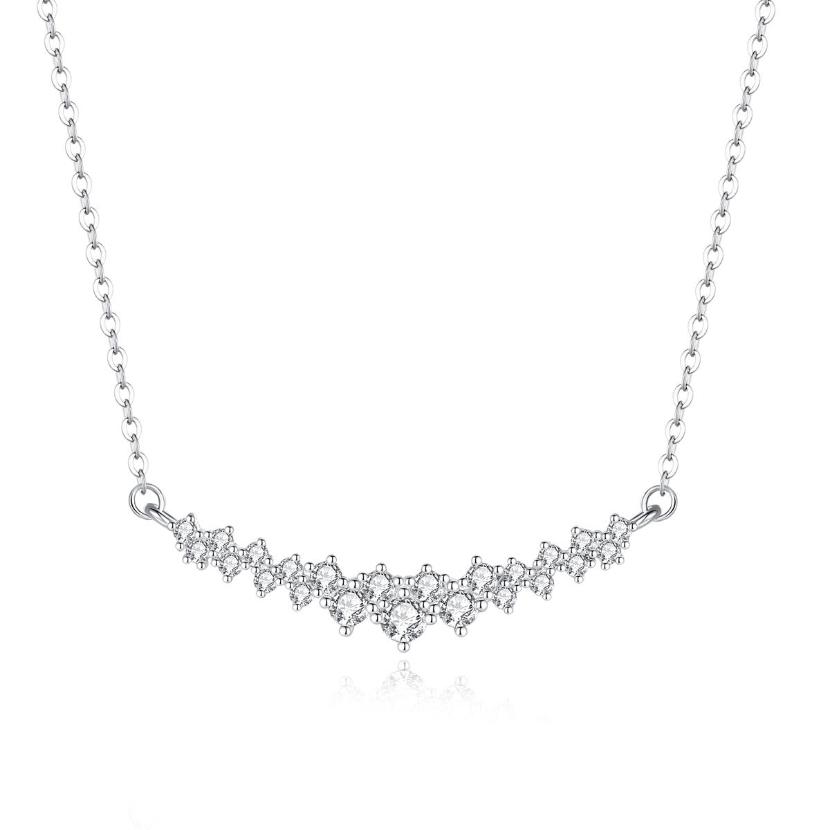 S925 ayar gümüş moissanite kolye