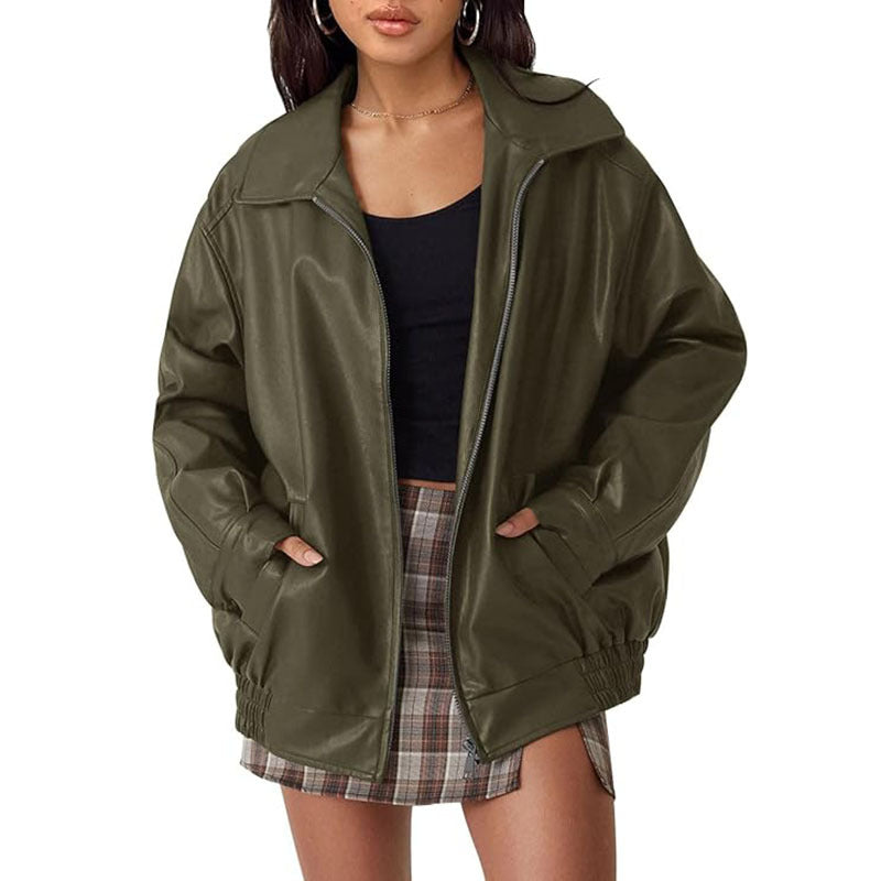 Aurelia Oversize Deri Ceket