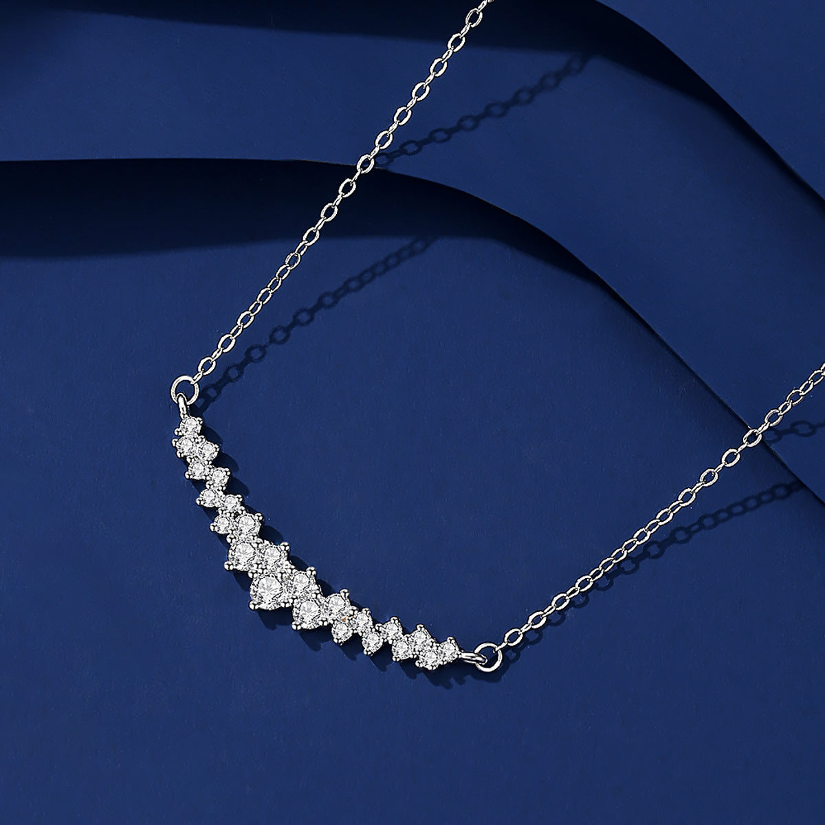 S925 ayar gümüş moissanite kolye