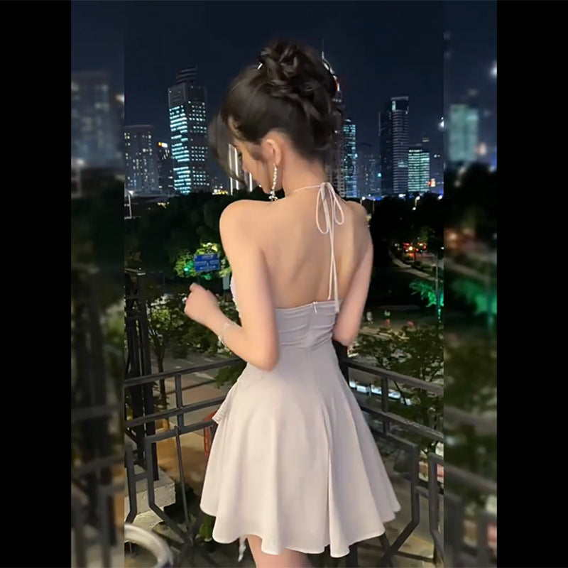 Alisora Tek Omuz Volanlı Mini Elbise