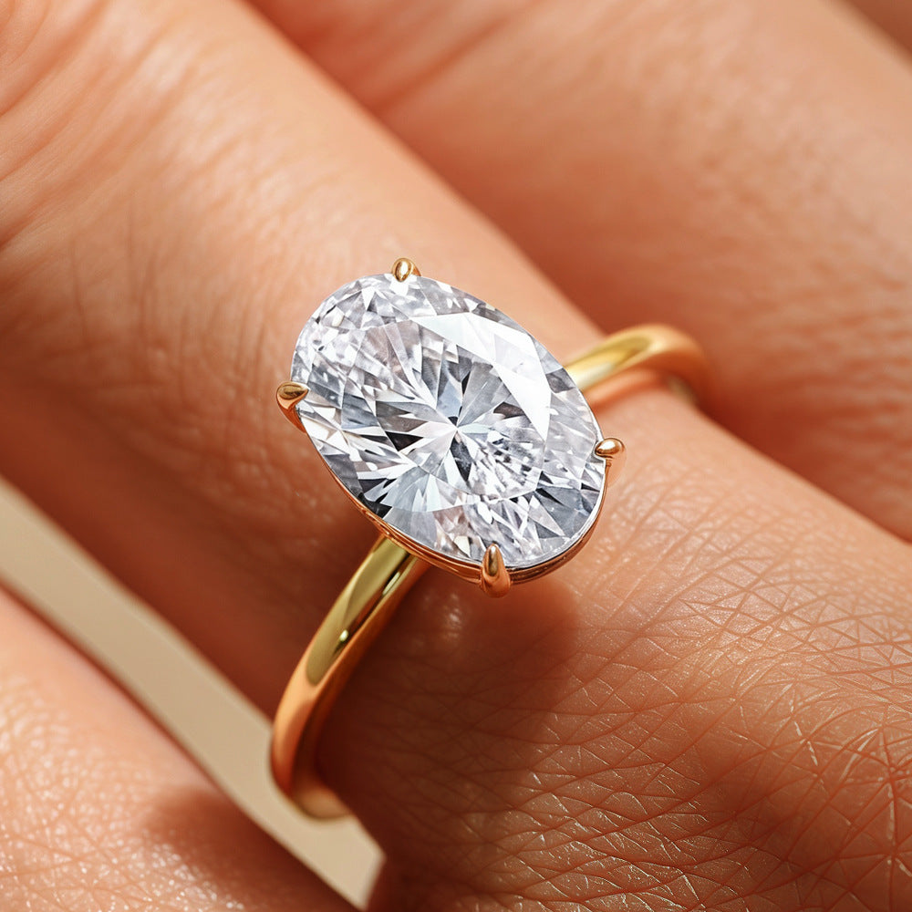 S925 ayar gümüş 5 karat moissanite  yüzük