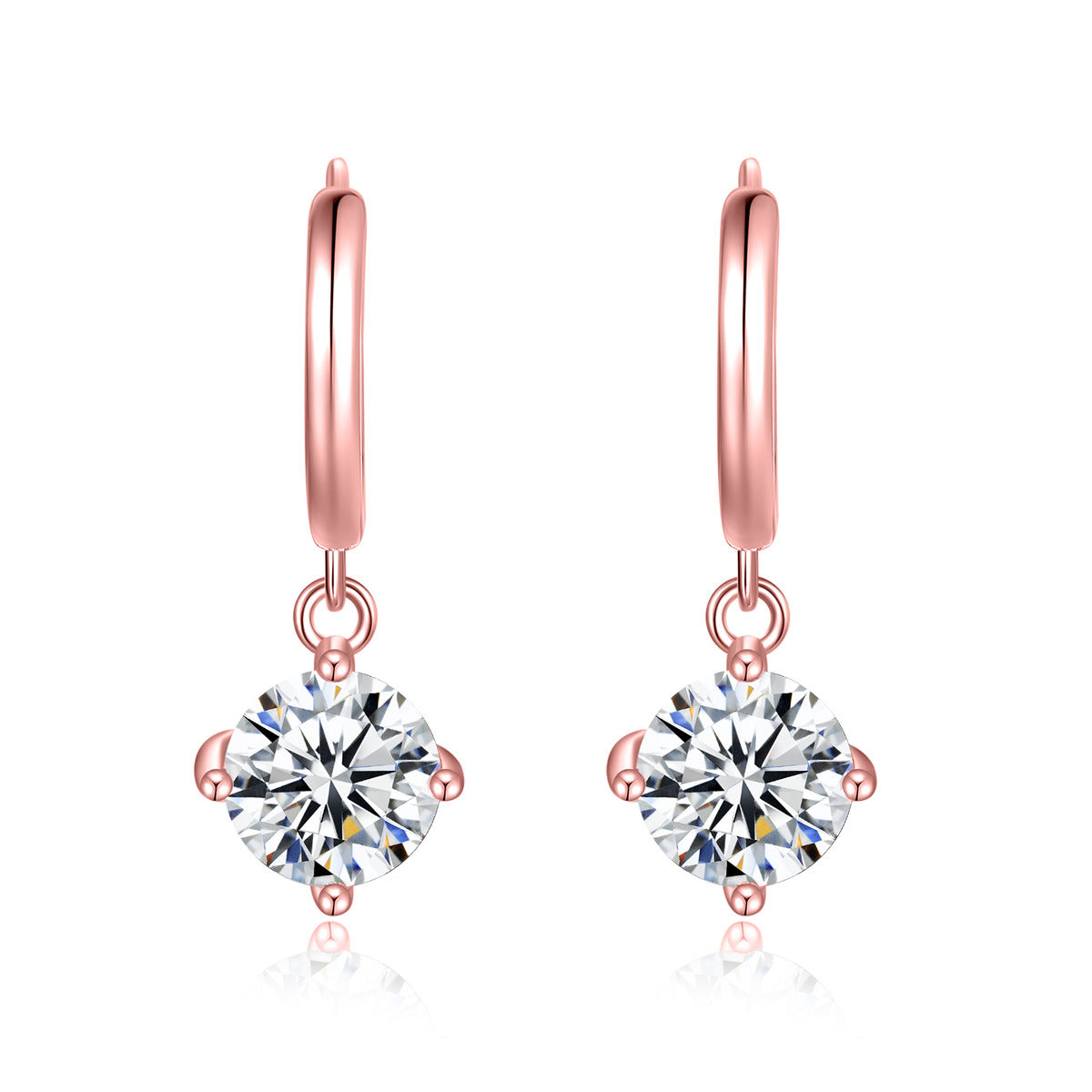 925 ayar moissanite halka küpeler