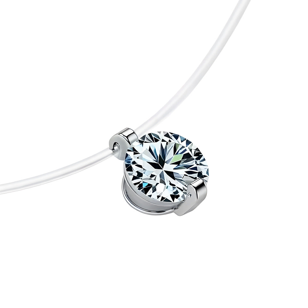 925 ayar Moissanite Denizkızı Gözyaşı Kolye