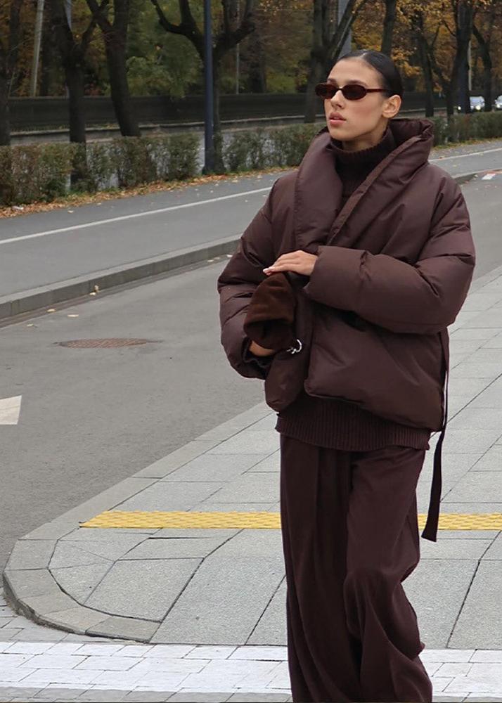 Luxura Kapitone Kuşaklı Puffer Mont