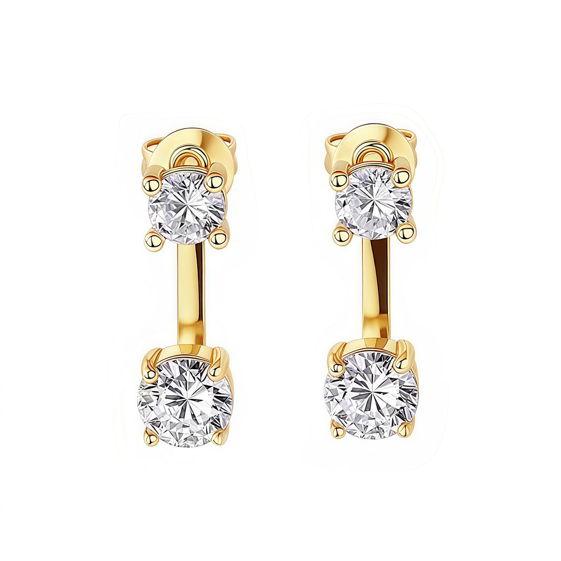 925 ayar Çift  moissanite zarif  küpe