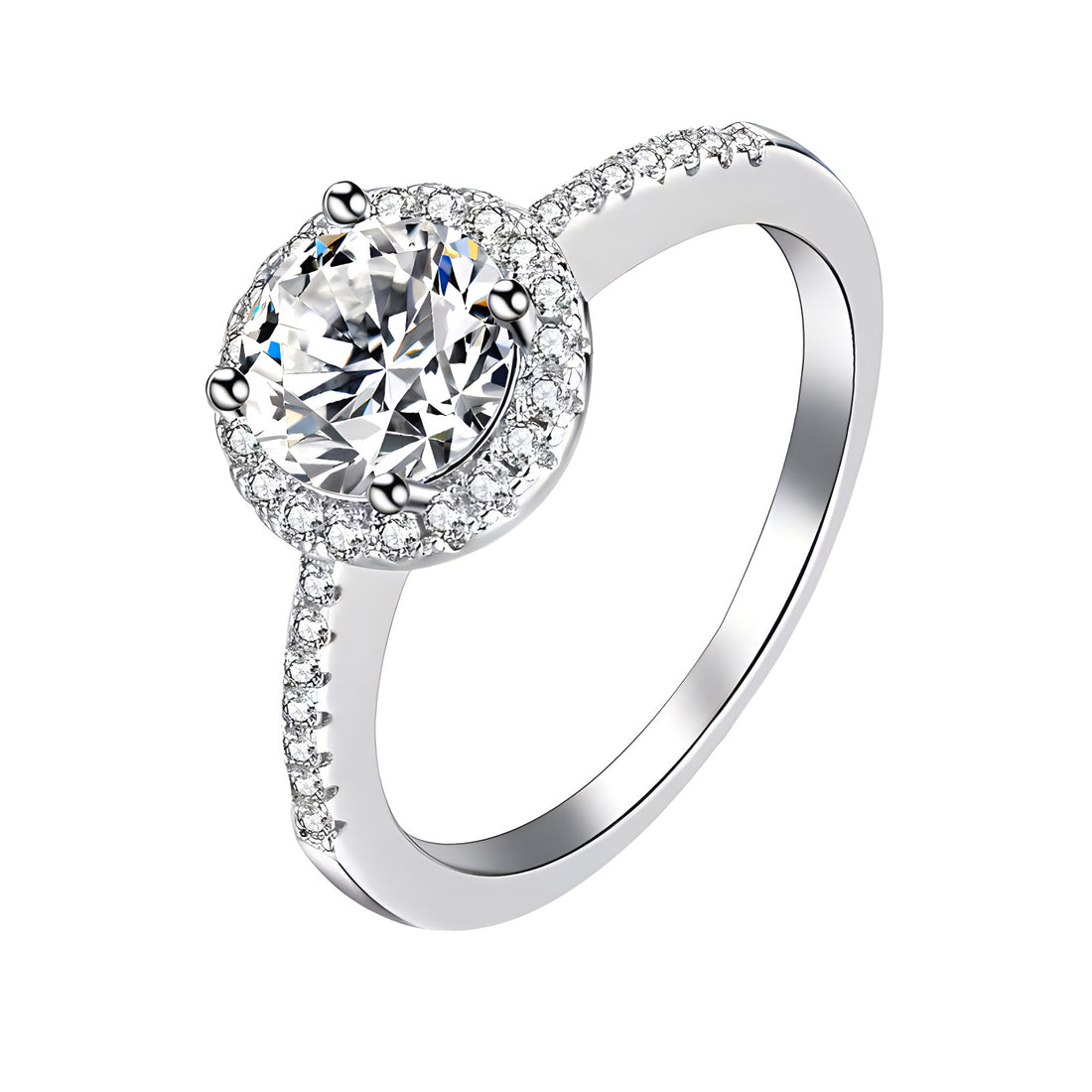 Prenses Işıltısı – 925 Ayar Gümüş Moissanite Tektaş Yüzük (Evlilik Teklifi & Sevgililer Günü)