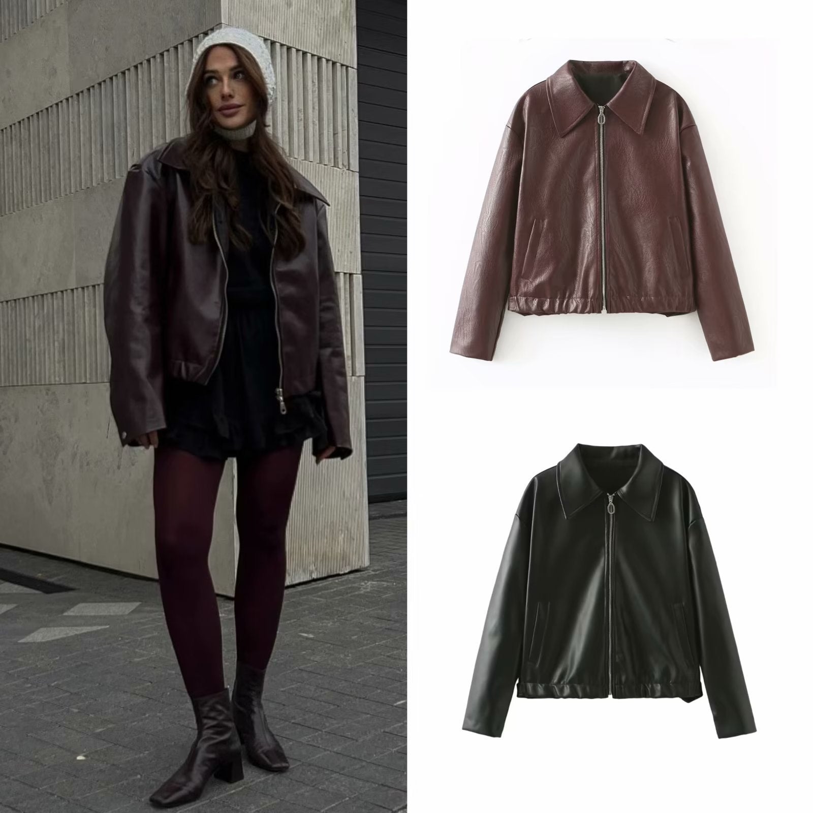 Arlena Oversize Deri Ceket