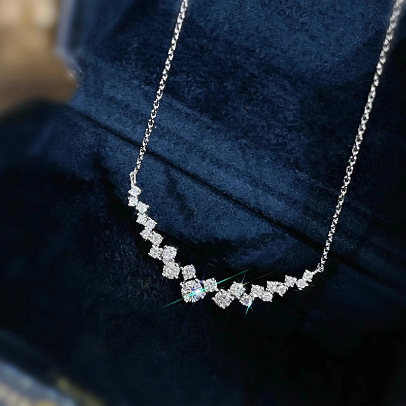 S925 ayar gümüş moissanite kolye
